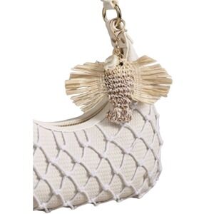 Under The Sea Raffia Bag Charm "clown fish" By Anthropologie